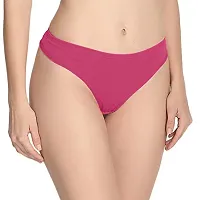 THE BLAZZE Women's Thong Low Rise Sexy Solid G-String Thong Bikini T-String Sexy Lingerie Panties Briefs (X-Large(38?/95cm - Chest), Royal Blue+Pink)-thumb2