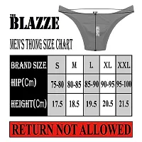 THE BLAZZE Men's Cotton Thongs (Pack of 4) (QW-100_Color May Vary_Large)-thumb3