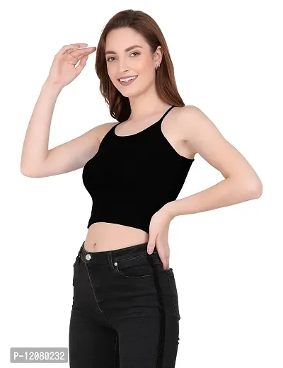 THE BLAZZE 1002 Women's Sleeveless Crop Tops Sexy Strappy Tees-thumb5