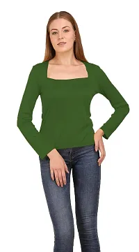 THE BLAZZE 1414 Women's Stylish Western Square Neck Full Sleeves Women's Top (M, Color_05)-thumb2