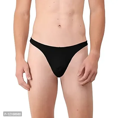 AD2CART A0010 Men's G-String Thong Thongs Sexy Low Mid High Rise Thongs Sexy Underwear Thongs for Men(L, Black)