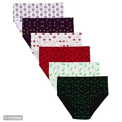 THE BLAZZE Women Cotton Hipsters (Pack of 6) (1023-AS-05_Assorted_6_L)