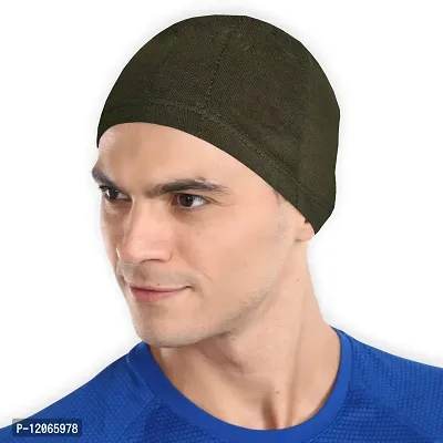 THE BLAZZE Skull Cap/Helmet Cap/Running Beanie - Ultimate Thermal Retention  Performance Moisture Wicking. Fits Under Helmets-Navy (1, Army Green+Royal Blue)-thumb4