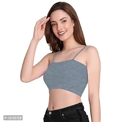 Buy THE BLAZZE 1290 Women's Camisole Crop Top (X-Small, Grey) Online In  India At Discounted Prices