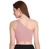 THE BLAZZE Women's Sleeveless Crop Tops Sexy Strappy Tees (X-Large, Lilac)-thumb1