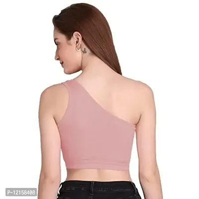 THE BLAZZE Women's Sleeveless Crop Tops Sexy Strappy Tees (X-Large, Lilac)-thumb2