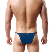 THE BLAZZE 0013 Men's Modal U Back G String Sexy Low Rise Briefs Panties, Men Boxer Underpants Shorts Underwear Bulge Pouch Funny Thongs-thumb1