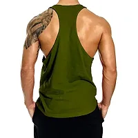 THE BLAZZE Men's Athletic Fit T-Shirt (QW-33_ Army Green_X-Large)-thumb1