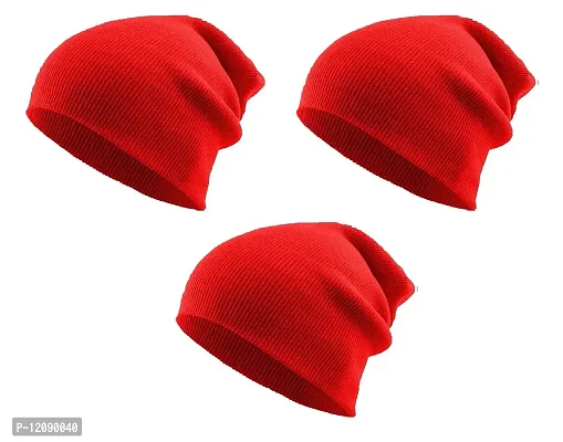 THE BLAZZE 2015 Winter Beanies Caps for Men and Women (1, Red)