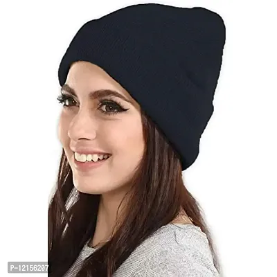 THE BLAZZE 2015 Unisex Winter Caps Pack Of 3 (Pack Of 3, Black,DarkGrey,White)-thumb3