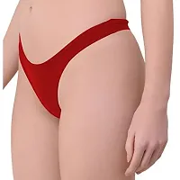 THE BLAZZE 1011 Women's Thong Low Rise Sexy Solid G-String Thong Bikini T-String Sexy Lingerie Panties Briefs(S,Combo_04)-thumb2