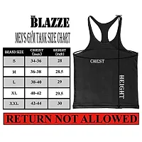 THE BLAZZE 0051 Men's Tank Top Muscle Gym Bodybuilding Vest Fitness Workout Train Stringers (Medium, Maroon)-thumb3