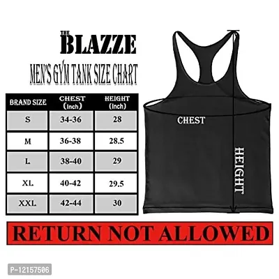 THE BLAZZE 0051 Men's Tank Top Muscle Gym Bodybuilding Vest Fitness Workout Train Stringers (Medium, Maroon)-thumb4