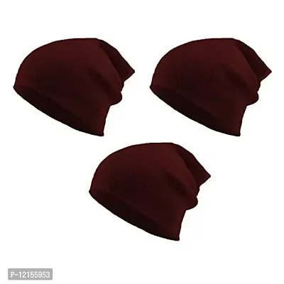 THE BLAZZE 2015 Unisex Winter Cap (Free Size, Maroon)