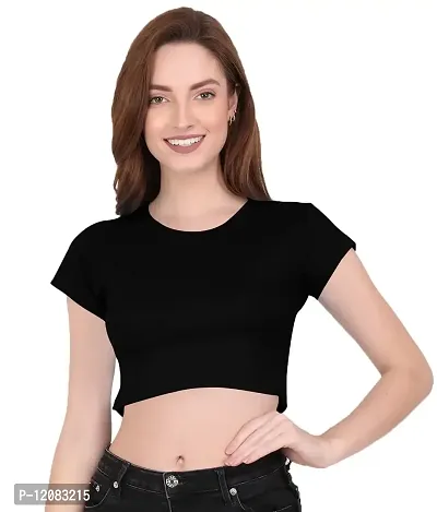 THE BLAZZE 1121 Tops for Women (2XL, Black)