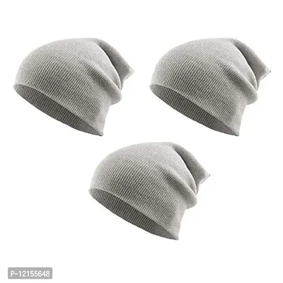 THE BLAZZE 2015 Winter Beanie Cap for Men and Women (Free, Grey)