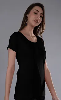 AD2CART A5014 Women's Scoop Neck Cap Sleeve T-Shirts for Women-thumb3