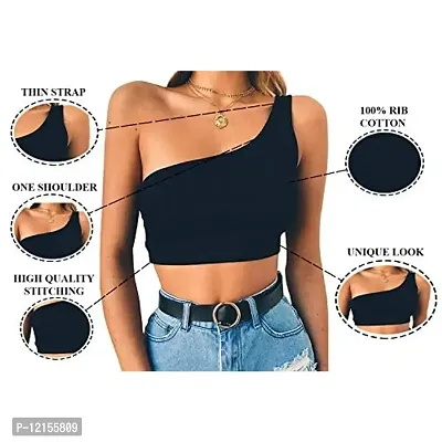 THE BLAZZE Women's Sleeveless Crop Tops Sexy Strappy Tees (XL, Maroon)-thumb4