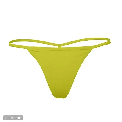 THE BLAZZE Thong for Women Sexy Solid G-String T-String Sexy Lingerie Briefs Underpants (Large, Green)