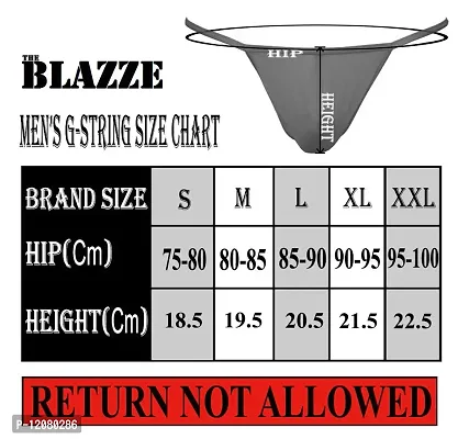 THE BLAZZE 1013 Men's Modal U Back G String Sexy Low Rise Briefs Panties, Men Boxer Underpants Shorts Underwear Bulge Pouch Funny Thongs-thumb3