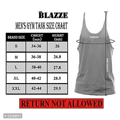 THE BLAZZE Men's Sleeveless T-Shirt Gym Tank Gym Tank Stringer Tank Tops Gym Vest Muscle Tee Gym Vest Vests Men Vest for Men T-Shirt for Men's (Small(34""-36""), E - Yellow Black)-thumb3