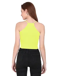 THE BLAZZE CT10 Women's Cotton Summer Basic Sexy Strappy Sleeveless Crop Top T-Shirts for Women-thumb2