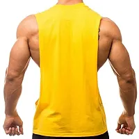 THE BLAZZE Men's Gym Tank Gym Stringer Gym Tank Stringer Bodybuilding Tank Tops Gym Vest Muscle Tee for Men (Small(36rdquo;/90cm - Chest), Yellow)-thumb1