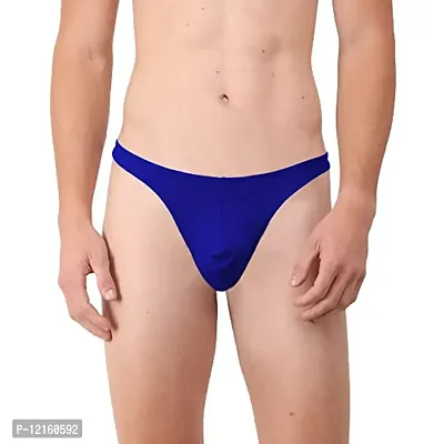 AD2CART A0010 Men's G-String Thong Thongs Sexy Low Mid High Rise Thongs Sexy Underwear Thongs for Men(L, Royal Blue)