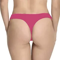 THE BLAZZE Women's Thong Low Rise Sexy Solid G-String Thong Bikini T-String Sexy Lingerie Panties Briefs (X-Large(38?/95cm - Chest), Royal Blue+Pink)-thumb4