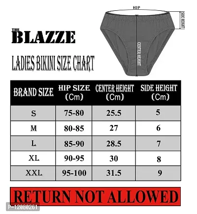 THE BLAZZE Women's Cotton Panties (QW-55_Color May Vary_80-85 cm; Medium)-thumb4