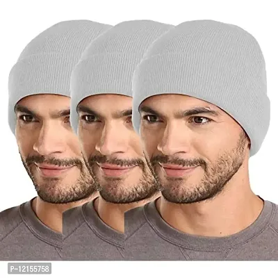 THE BLAZZE 2015 Winter Cap for Men (1, White)