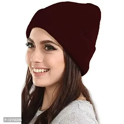 THE BLAZZE 2015 Winter Beanies Caps for Men and Women (3, Green,White,Pink)-thumb2