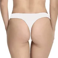 THE BLAZZE Women's Thong Low Rise Sexy Solid G-String Thong Bikini T-String Sexy Lingerie Panties Briefs (Medium(34?/85cm - Chest), Green+White)-thumb4