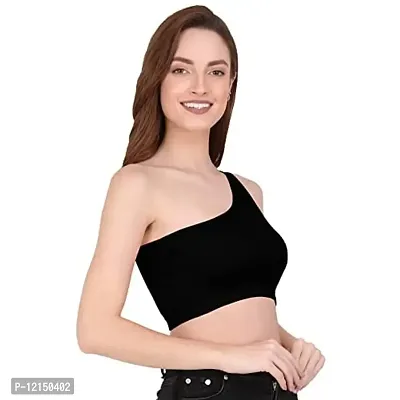 THE BLAZZE Women's Sleeveless Crop Tops Sexy Strappy Tees (XL, Black)