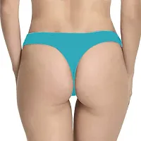 THE BLAZZE Women's Thong Low Rise Sexy Solid G-String Thong Bikini T-String Sexy Lingerie Panties Briefs (Large(36?/90cm - Chest), Red+Turquoises Blue)-thumb4