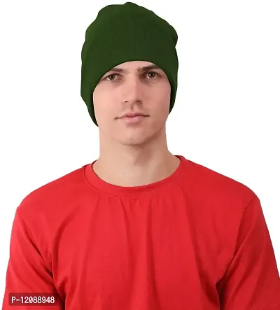 THE BLAZZE 2017 Men's Soft Warm Winter Cap Hats Skull Cap Beanie Cap for Men (Free Size, Colour_5)-thumb3