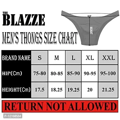 AD2CART A0010 Men's G-String Thong Thongs Sexy Low Mid High Rise Thongs Sexy Underwear Thongs for Men(XL, Beige)-thumb5