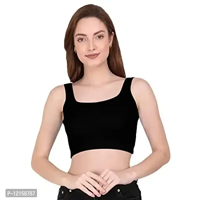 THE BLAZZE 1044 Women's Summer Basic Sexy Strappy Sleeveless Crop Top's (XX-Large, Color_1)