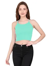 THE BLAZZE 1002 Women's Sleeveless Crop Tops Sexy Strappy Tees (Medium(32""-34""), S - Mint)-thumb2