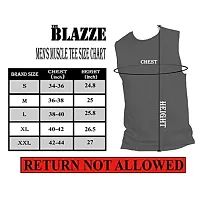 THE BLAZZE 0006 Men's Sleeveless T-Shirt Tank Top Gym Tank Stringer Vest for Men (Small(36?/90cm - Chest), Black Maroon)-thumb2