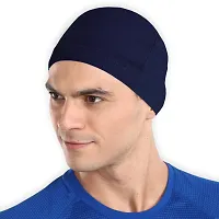 THE BLAZZE Cotton Helmet Cap (Navy+Turquise Blue)-thumb3