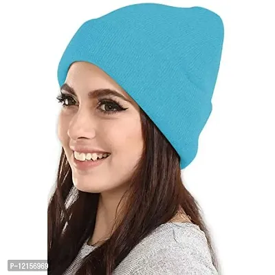 THE BLAZZE 2015 Unisex Winter Cap (Pack of 1, Turquoise Blue)-thumb3