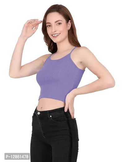 THE BLAZZE 1002 Women's Sleeveless Crop Tops Sexy Strappy Tees-thumb4