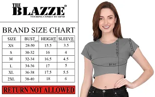 THE BLAZZE C1081 Sexy Women's Cotton Round Neck Cap Sleeve Tank Crop Tops Bustier Bra Vest Crop Top Bralette Readymade Saree Blouse for Women's-thumb4