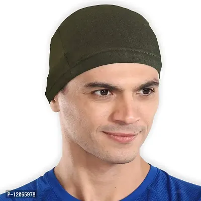 THE BLAZZE Skull Cap/Helmet Cap/Running Beanie - Ultimate Thermal Retention  Performance Moisture Wicking. Fits Under Helmets-Navy (1, Army Green+Royal Blue)-thumb2