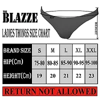 THE BLAZZE Women's Cotton Thongs (Pack of 1) (SA-01_Black_Medium)-thumb3