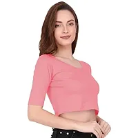 THE BLAZZE 1055 Crop Tops for Women (Medium, Light Pink)-thumb4