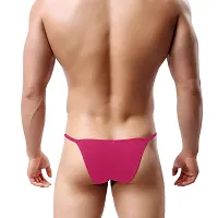 THE BLAZZE Men's Cotton Thongs (Pack of 1) (QW-22_Pink_Large)-thumb1