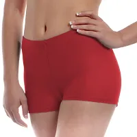 THE BLAZZE Women's Seamless Spandex Boyshort Underskirt Pant Short Leggings Pack of 4 (XL, Gray+Navy+Orange+Red)-thumb4