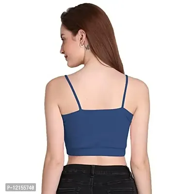 THE BLAZZE 1290 Crop Top for Women (Small, Royal Blue)-thumb3